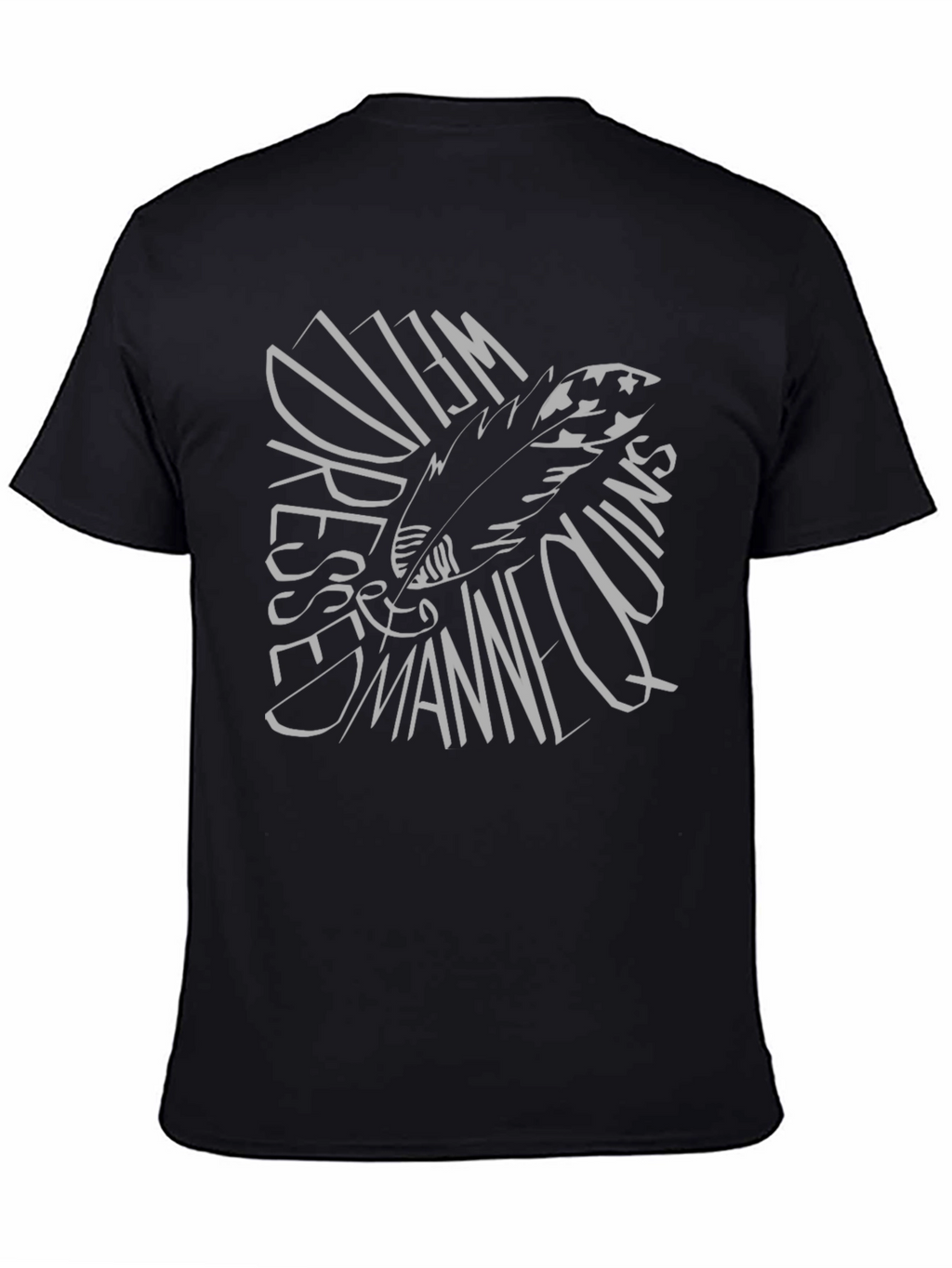 Feather Graphic Black T-Shirt