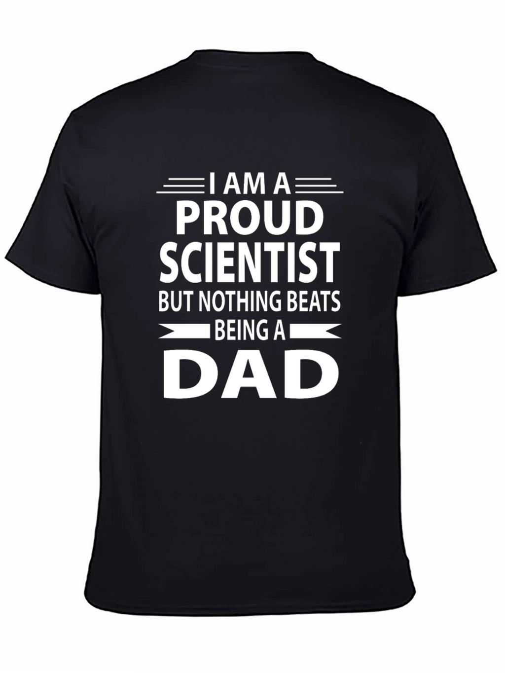 Proud Scientist Dad T-Shirt - Black Cotton Blend