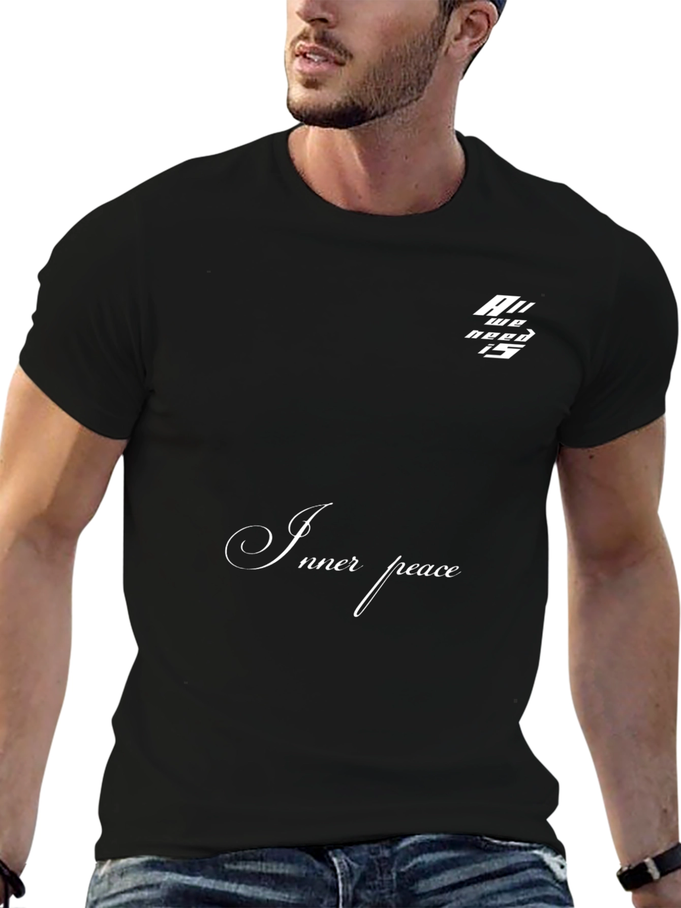 Inner Peace Graphic Tee - Stylish Black T-Shirt