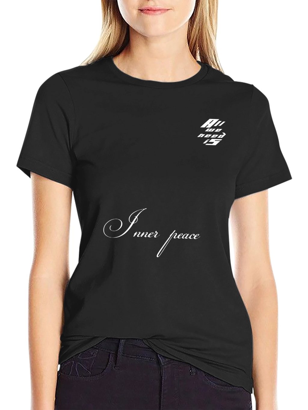 Inner Peace Graphic Tee - Stylish Black T-Shirt