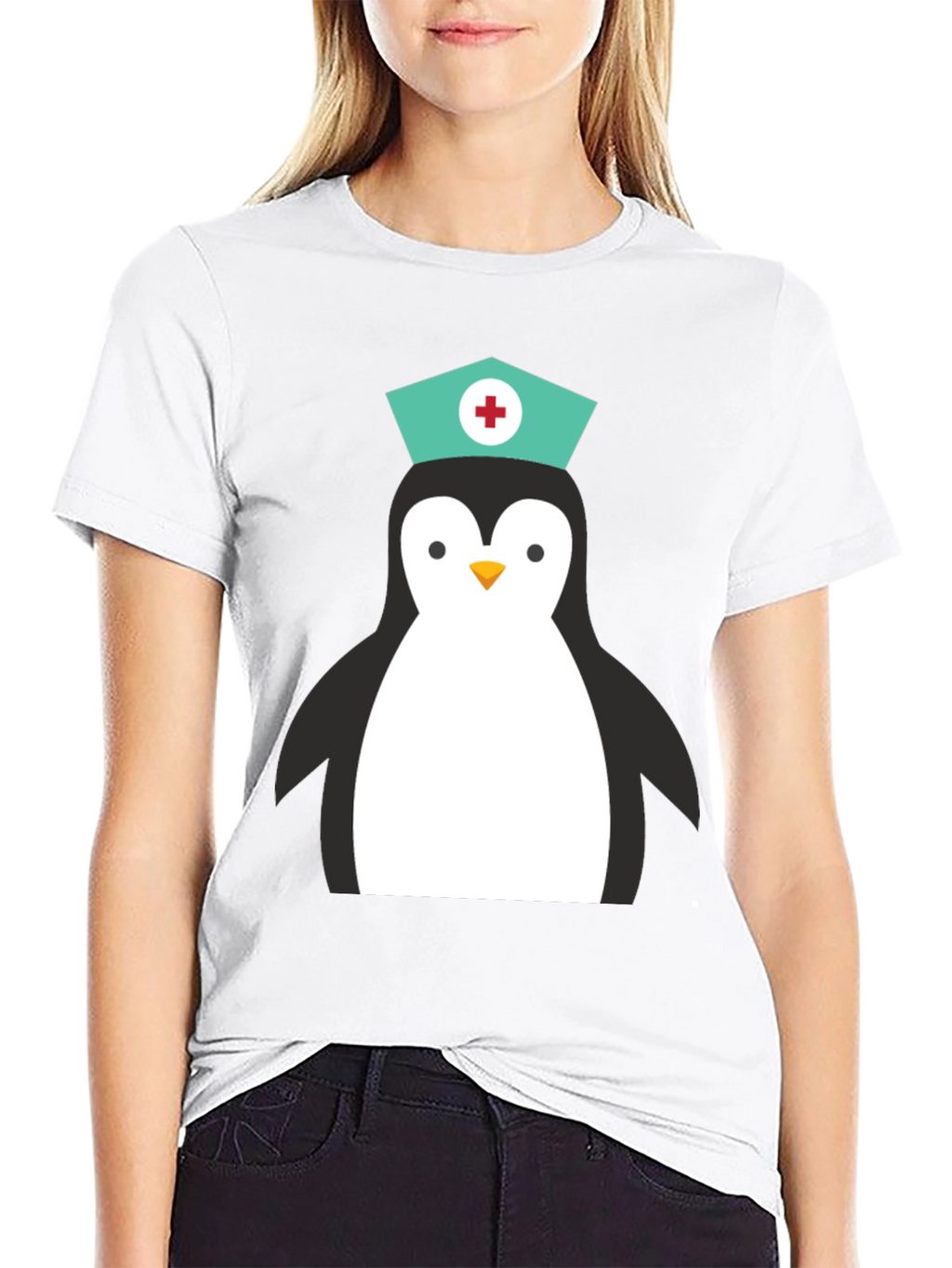 Nurse Penguin Graphic T-Shirt
