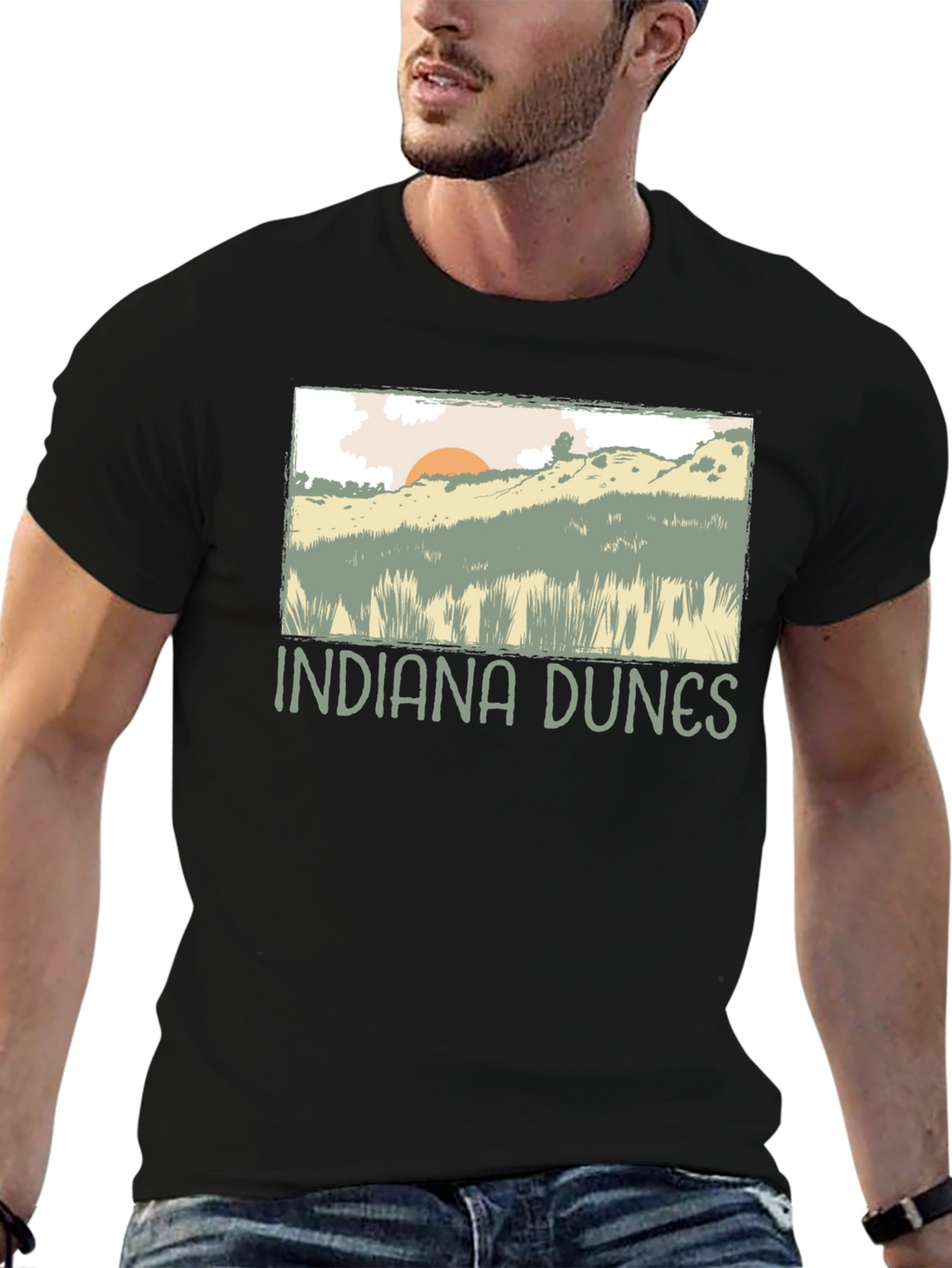 Indiana Dunes Graphic T-Shirt - Nature Inspired Tee