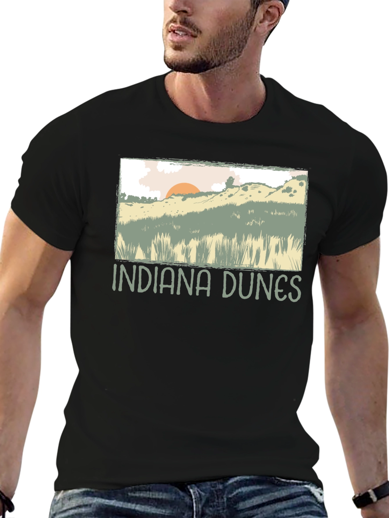 Indiana Dunes Graphic T-Shirt - Nature Inspired Tee