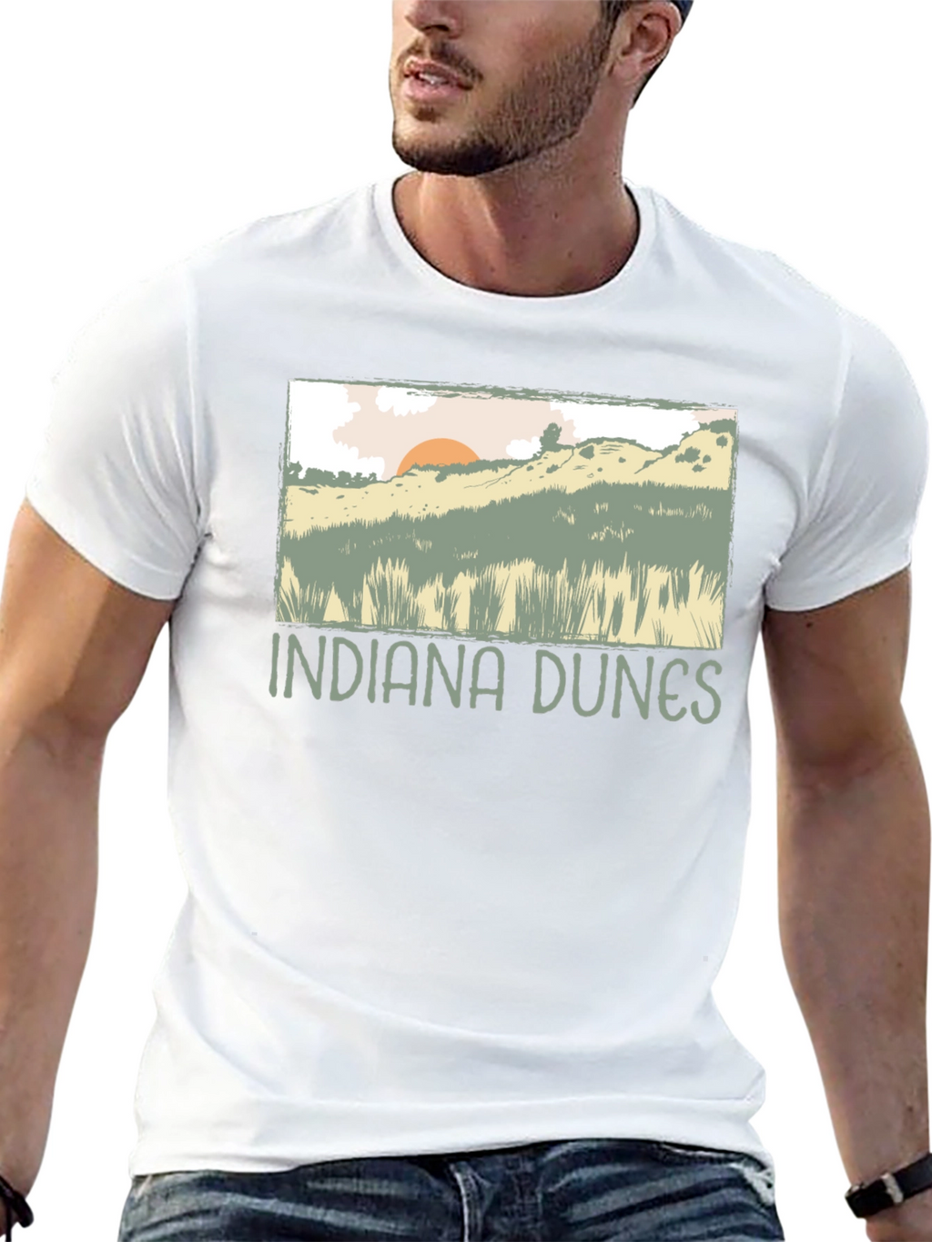 Indiana Dunes Graphic T-Shirt - Nature Inspired Tee