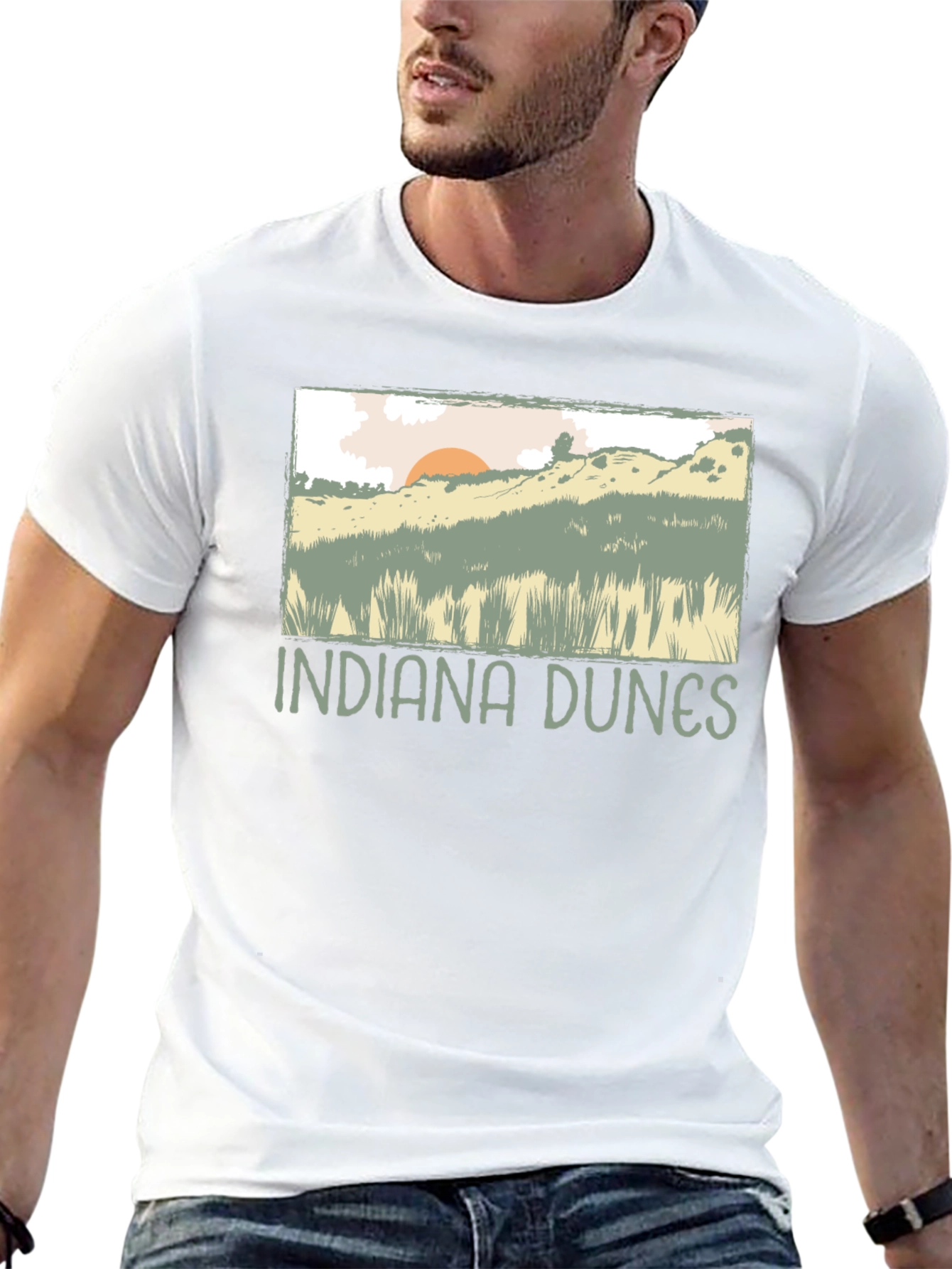 Indiana Dunes Graphic T-Shirt - Nature Inspired Tee