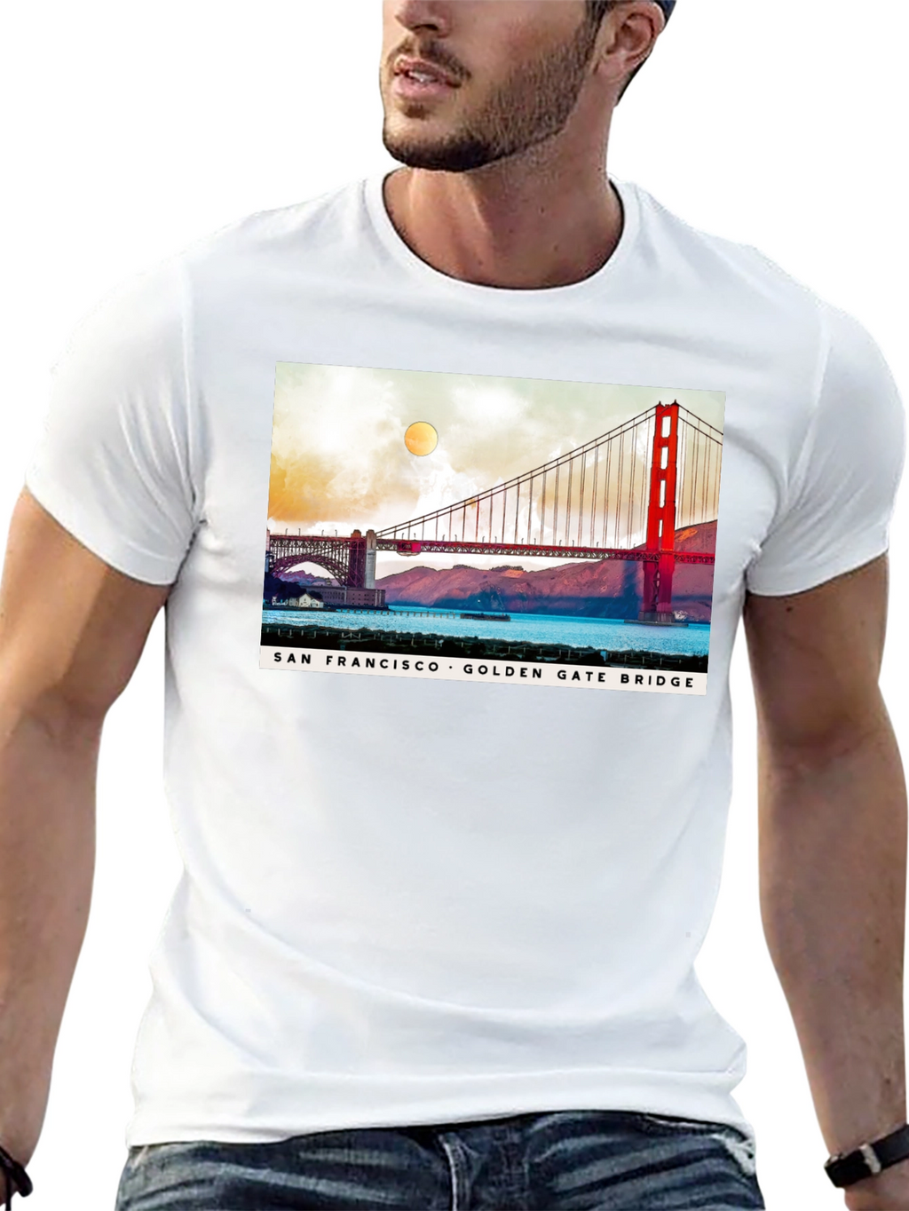 San Francisco Golden Gate Bridge Graphic T-Shirt