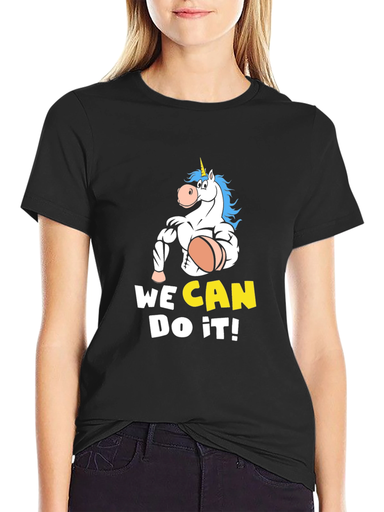 Unicorn Muscle T-Shirt - We Can Do It! Graphic Tee