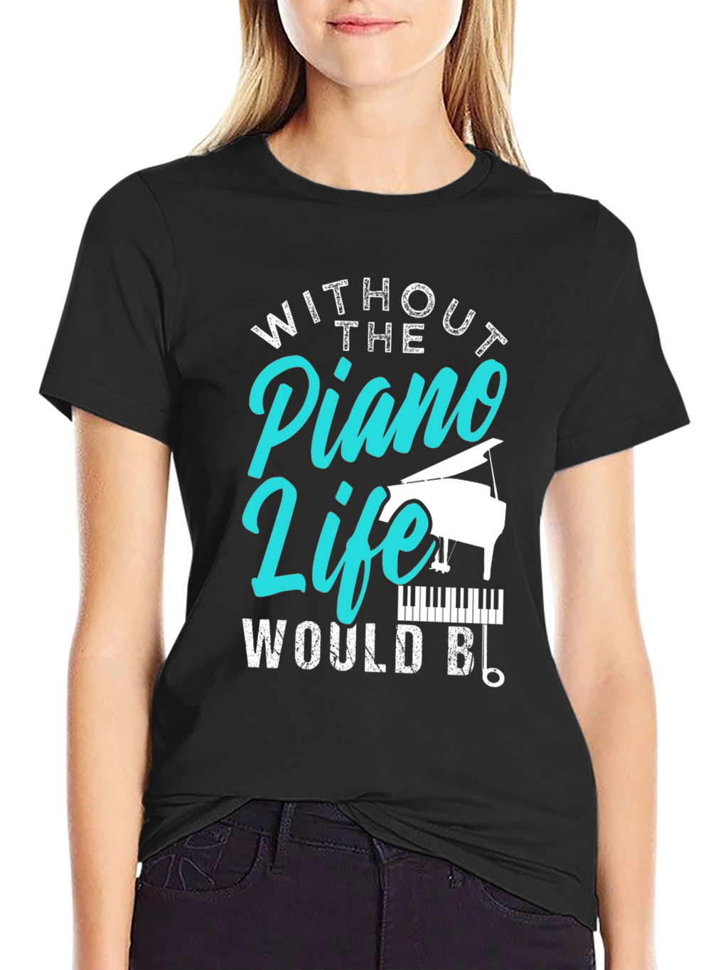 Piano Life Graphic Tee - Music Lover Shirt