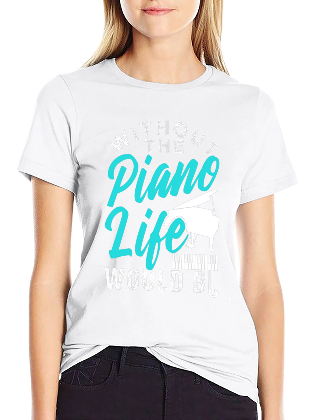 Piano Life Graphic Tee - Music Lover Shirt