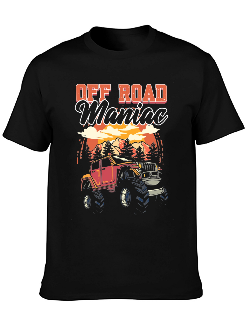 Off Road Maniac Black T-Shirt