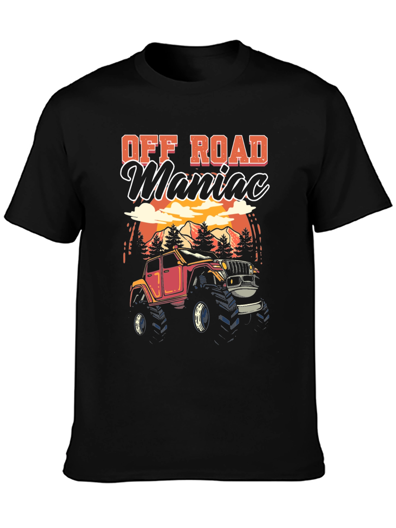 Off Road Maniac Black T-Shirt