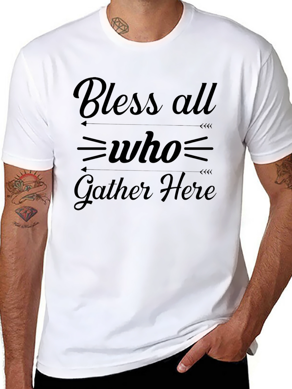 Bless All Who Gather Here Graphic T-Shirt