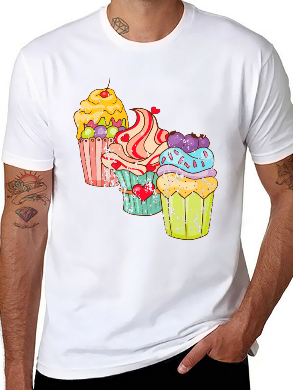 Cupcake Graphic T-Shirt - Sweet Treat Design