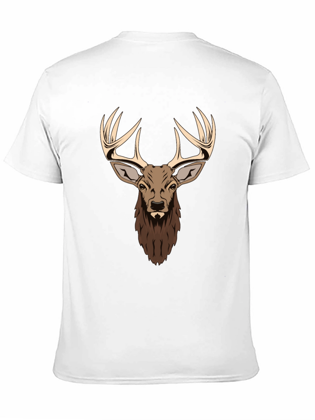 Deer Head Graphic Print Black T-Shirt