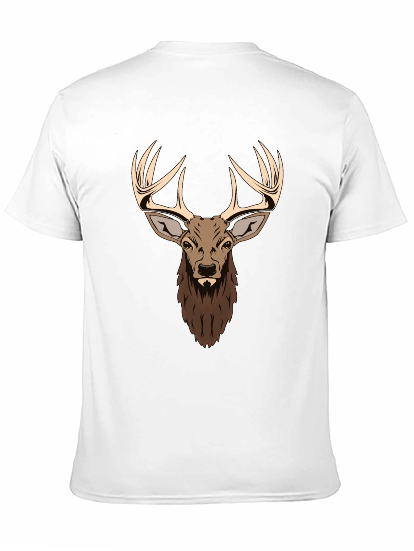 Deer Head Graphic Print Black T-Shirt