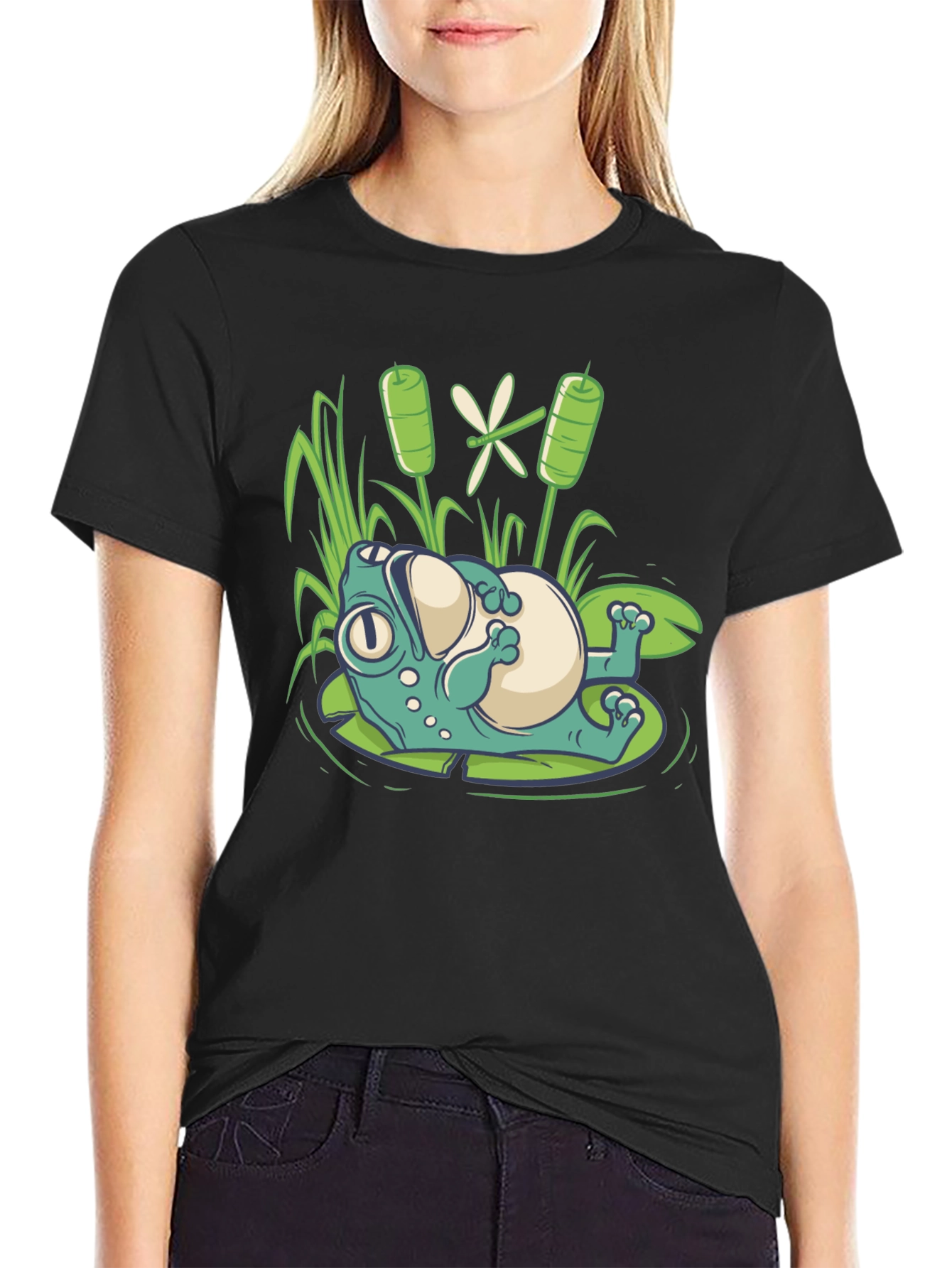 Relaxed Frog T-Shirt - Lily Pad Lounger