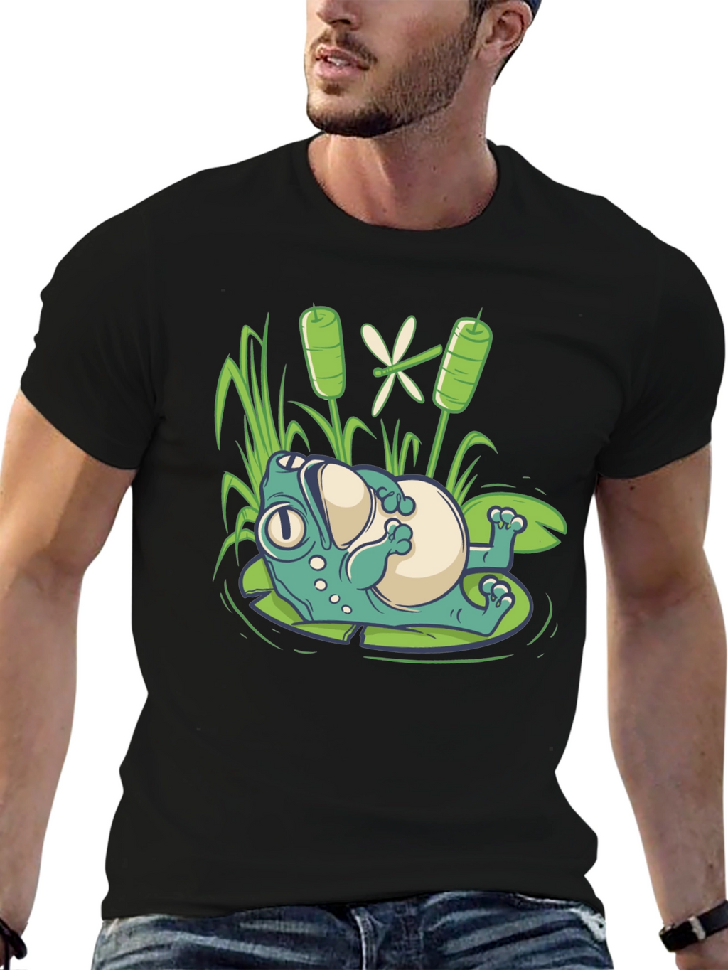Relaxed Frog T-Shirt - Lily Pad Lounger