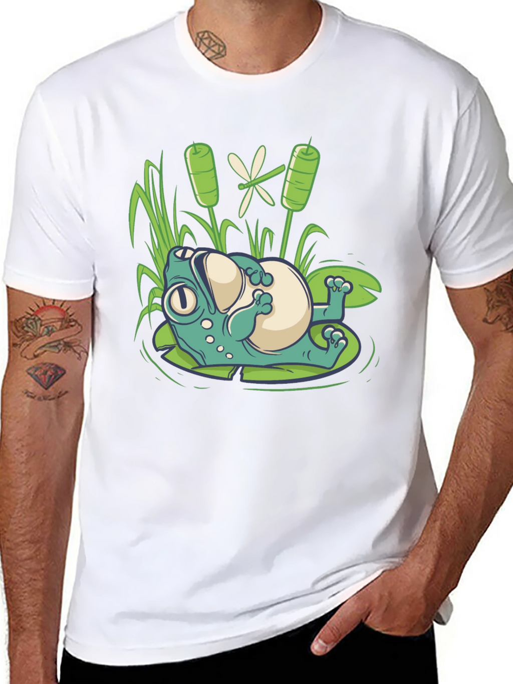 Relaxed Frog T-Shirt - Lily Pad Lounger