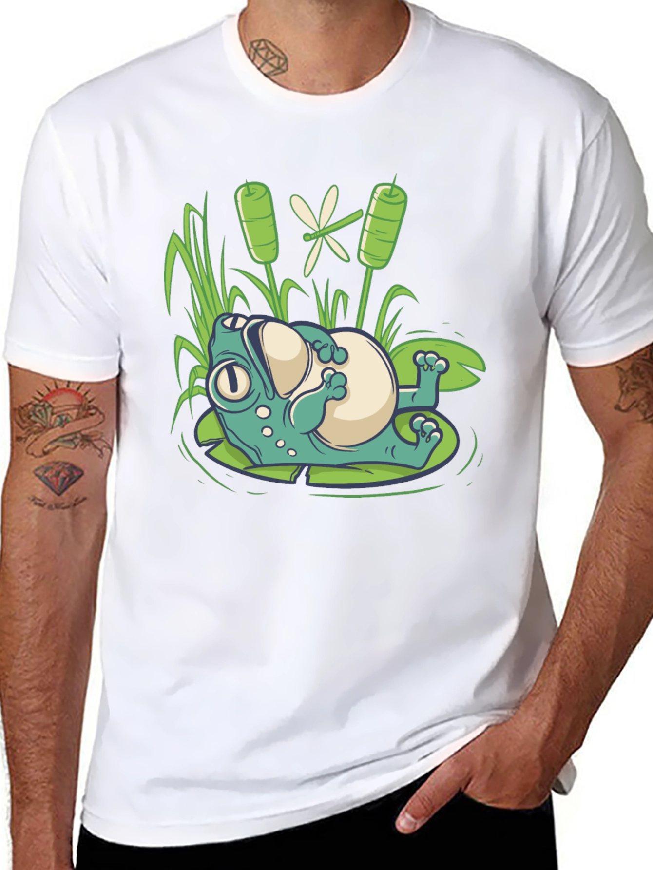 Relaxed Frog T-Shirt - Lily Pad Lounger