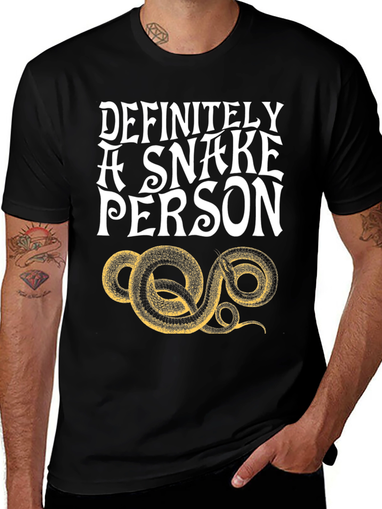 Definitely A Snake Person Graphic T-Shirt