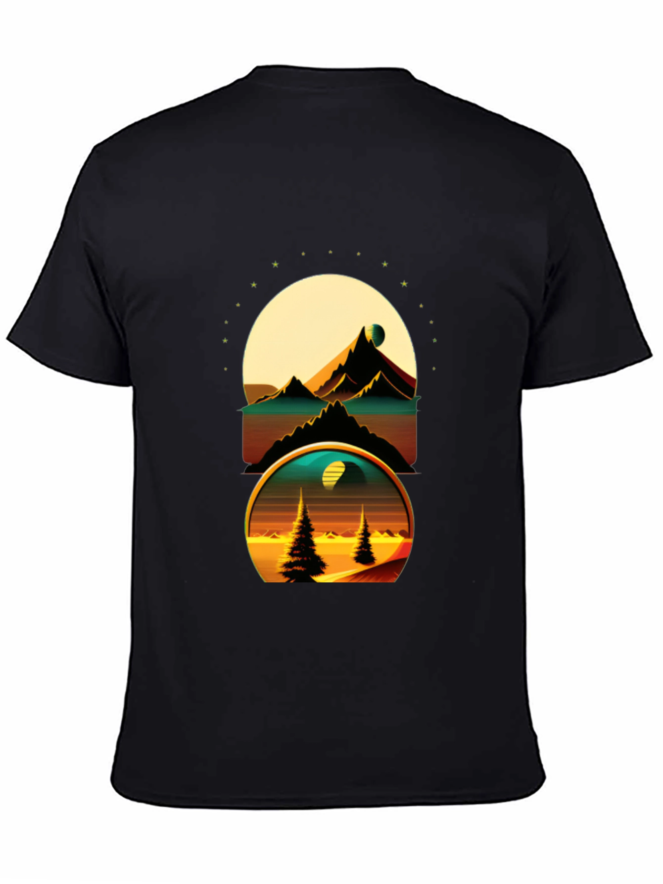 Retro Landscape Graphic T-Shirt - Soft Cotton Tee