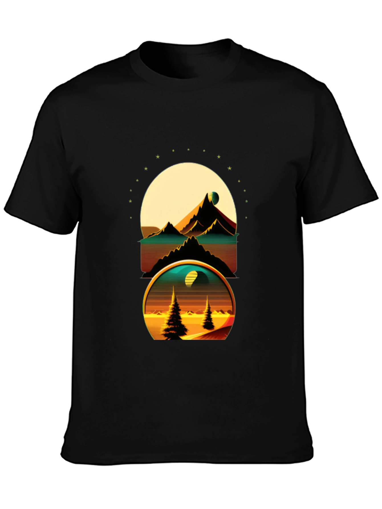 Retro Landscape Graphic T-Shirt - Soft Cotton Tee