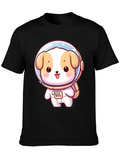Astronaut Puppy Graphic T-Shirt