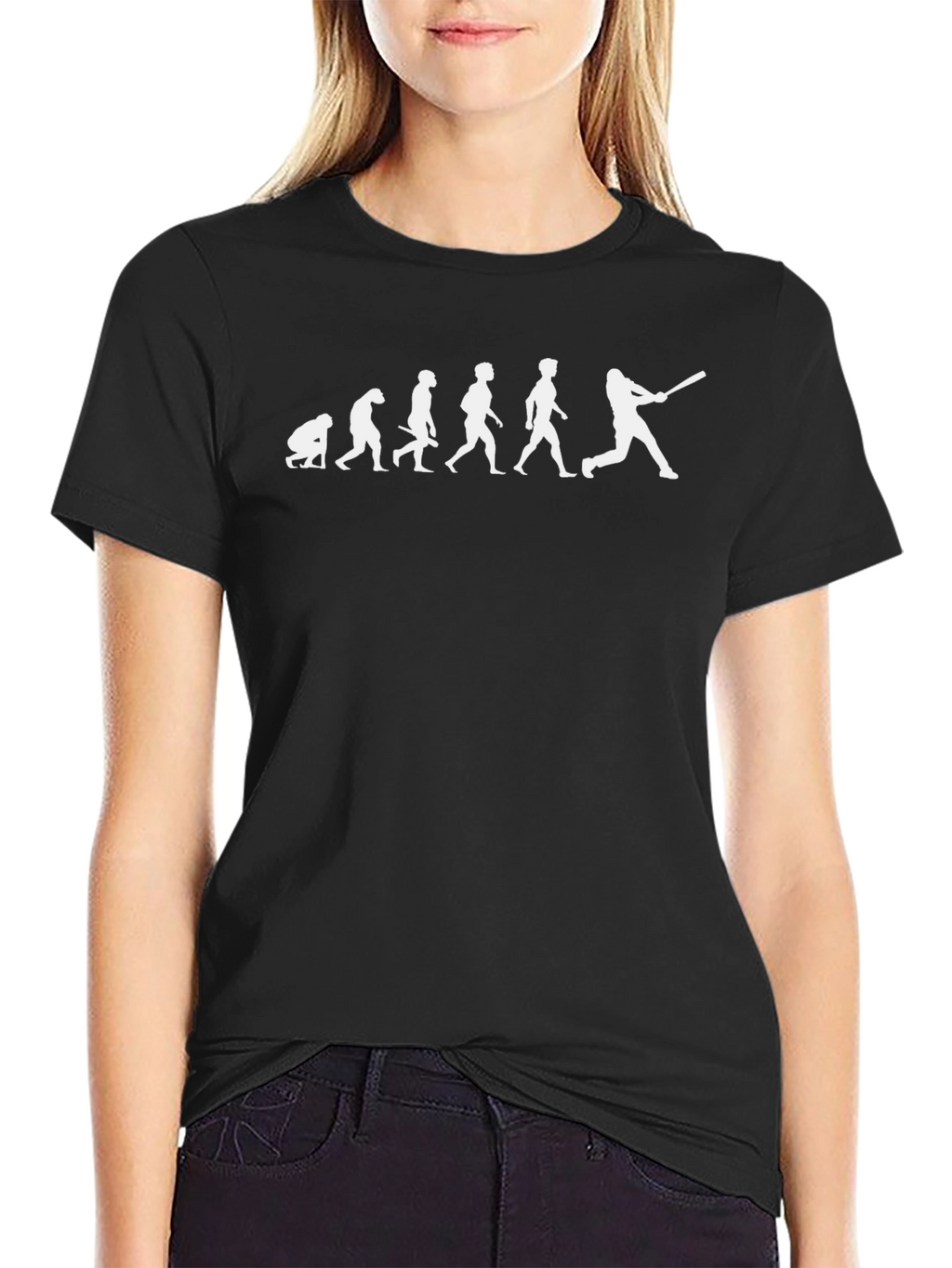 Evolution of Baseball Black T-Shirt