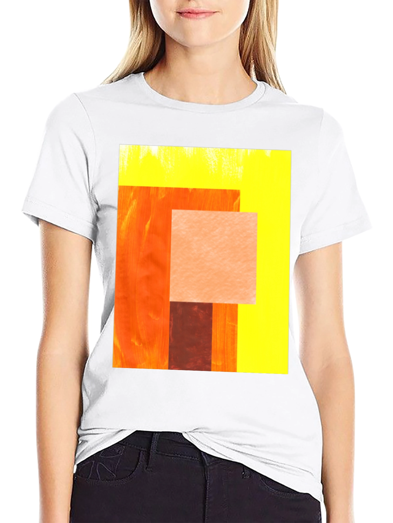 Abstract Geometric Graphic Print Tee