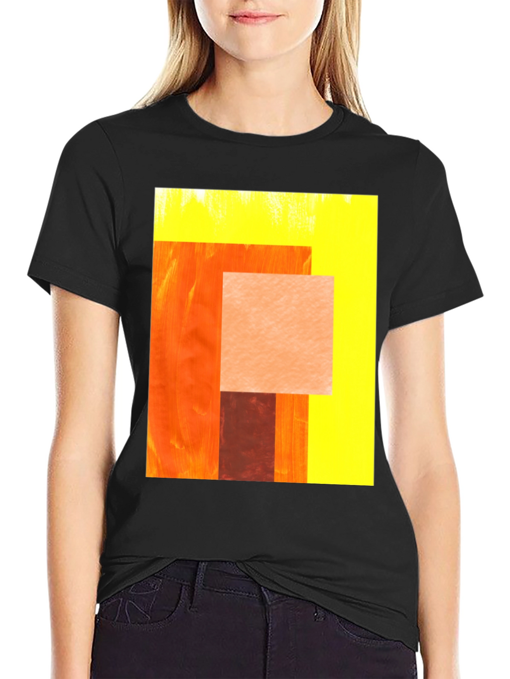 Abstract Geometric Graphic Print Tee