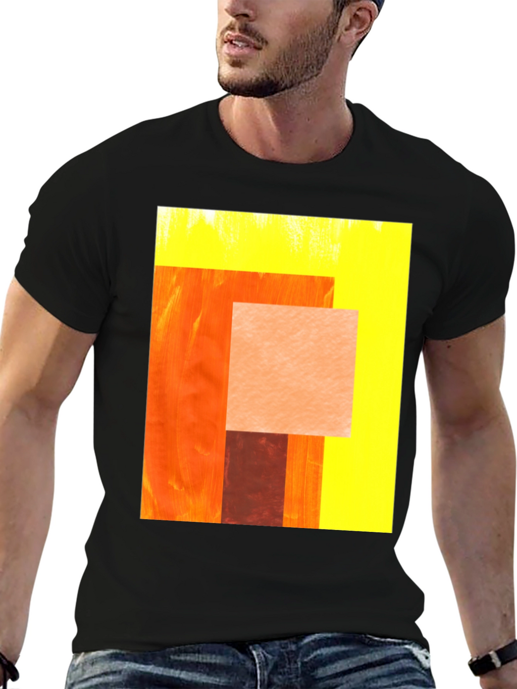 Abstract Geometric Graphic Print Tee