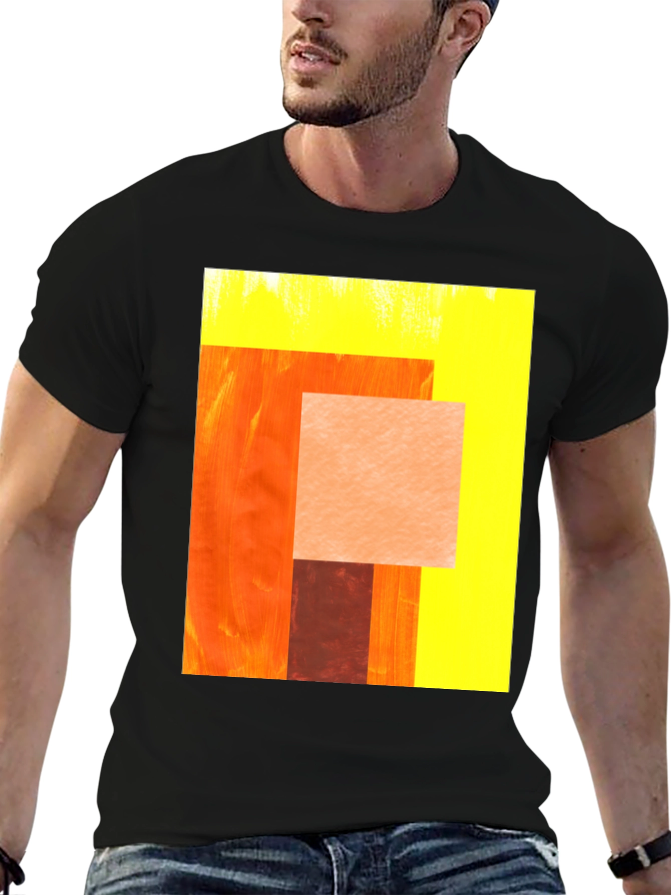 Abstract Geometric Graphic Print Tee