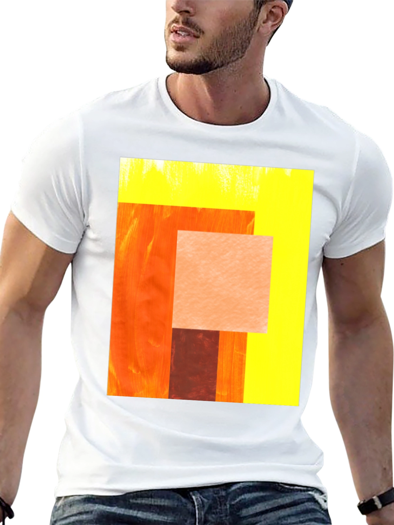 Abstract Geometric Graphic Print Tee