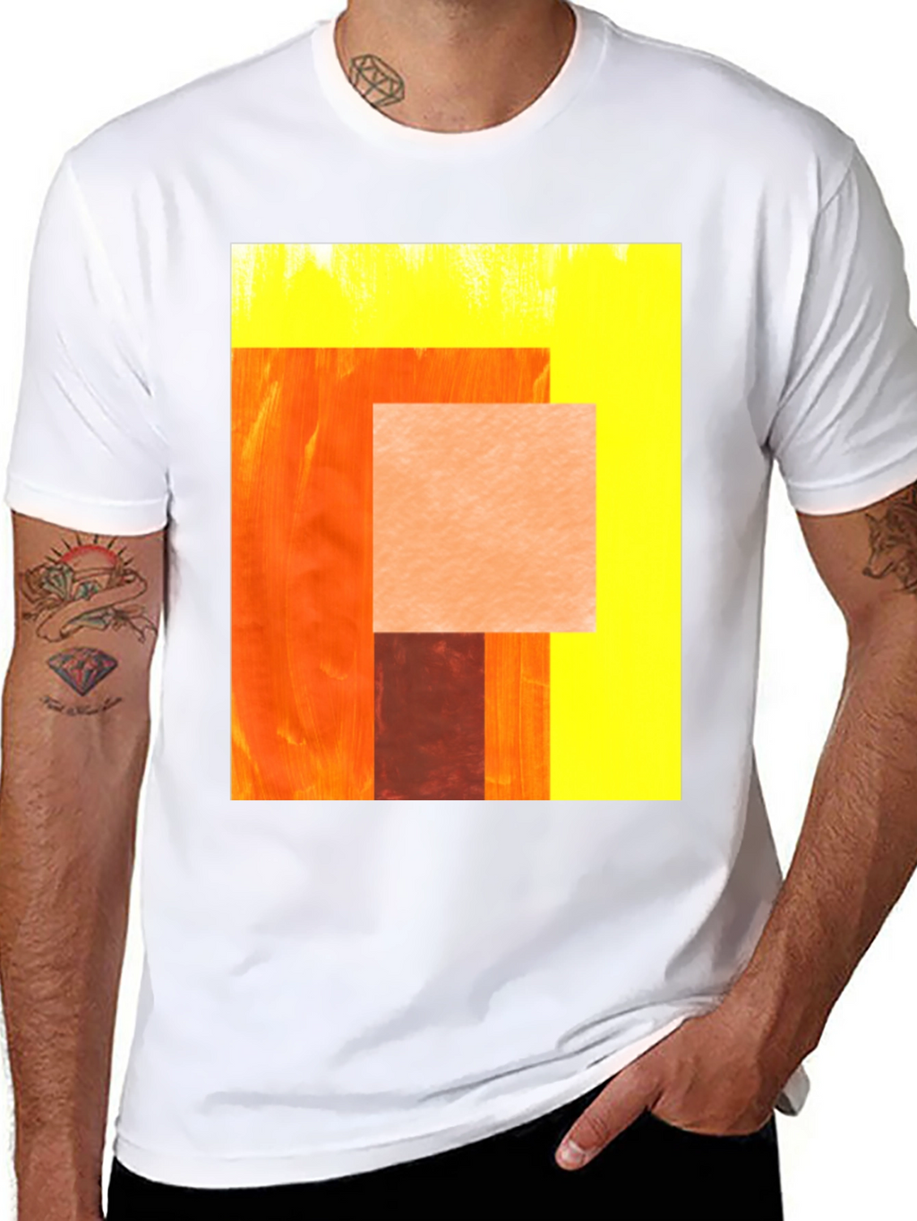Abstract Geometric Graphic Print Tee