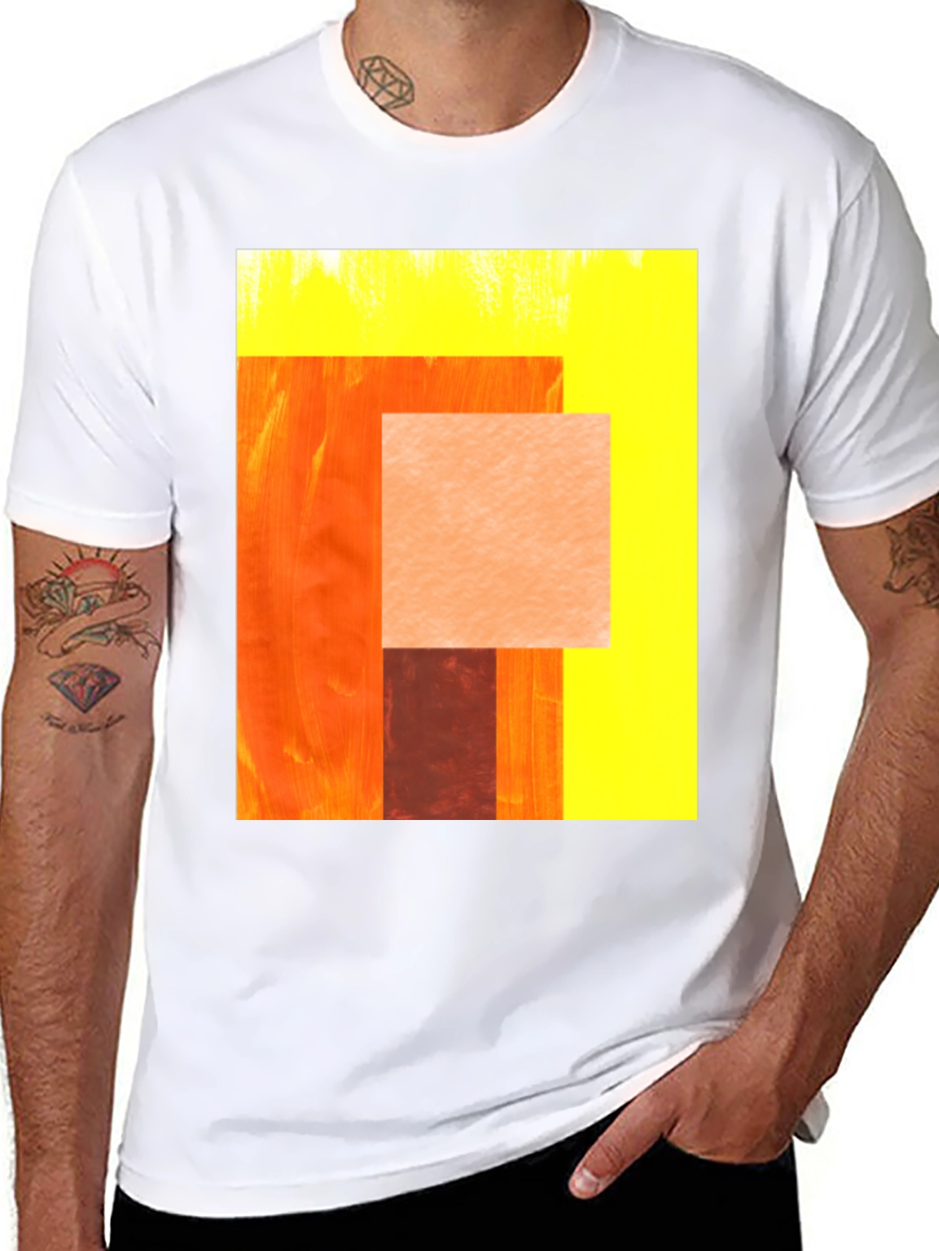 Abstract Geometric Graphic Print Tee