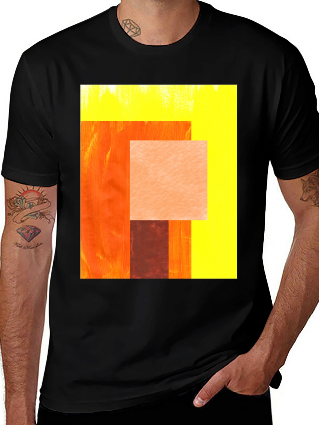 Abstract Geometric Graphic Print Tee