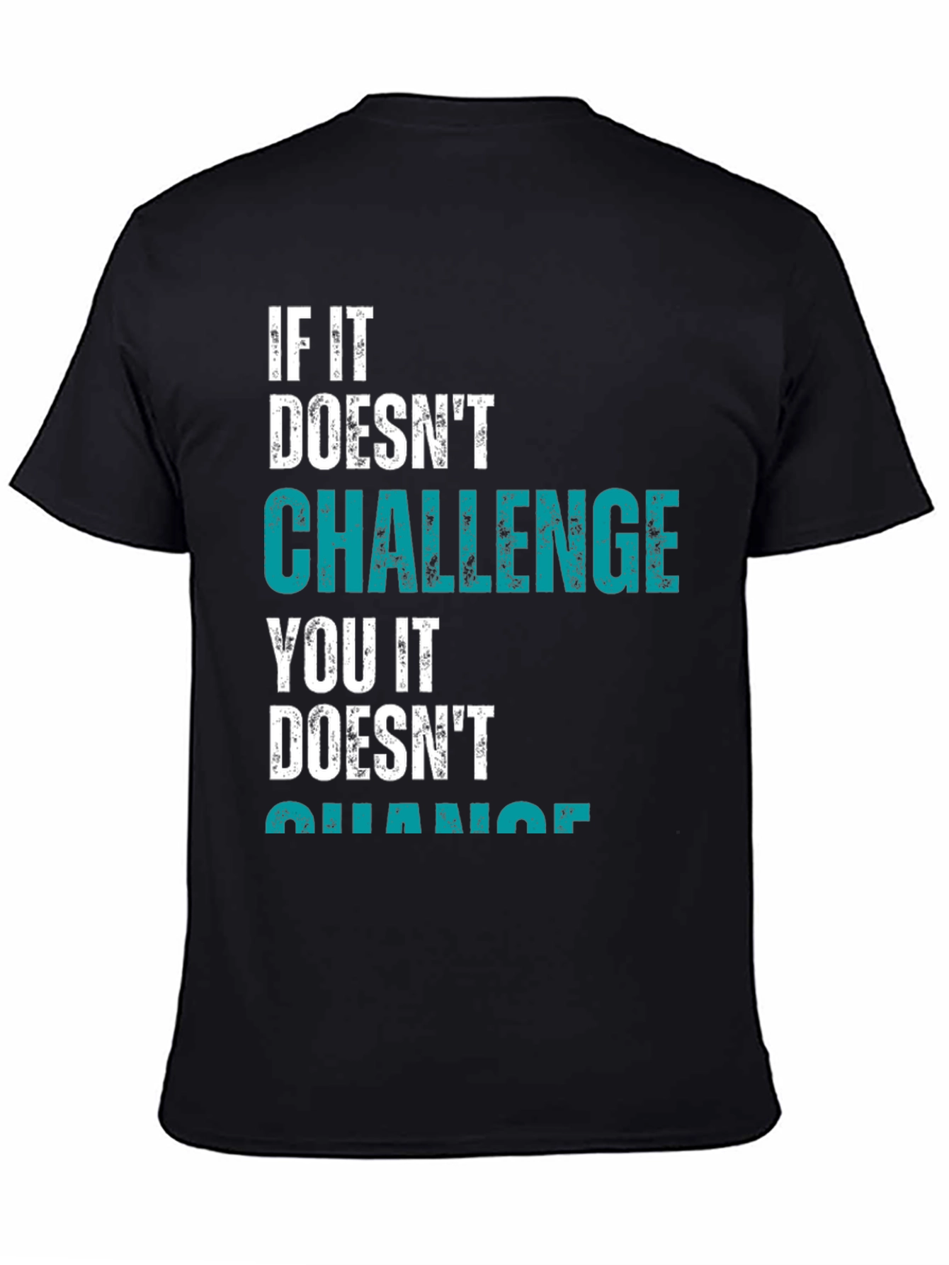 Challenge Yourself Black Graphic Tee
