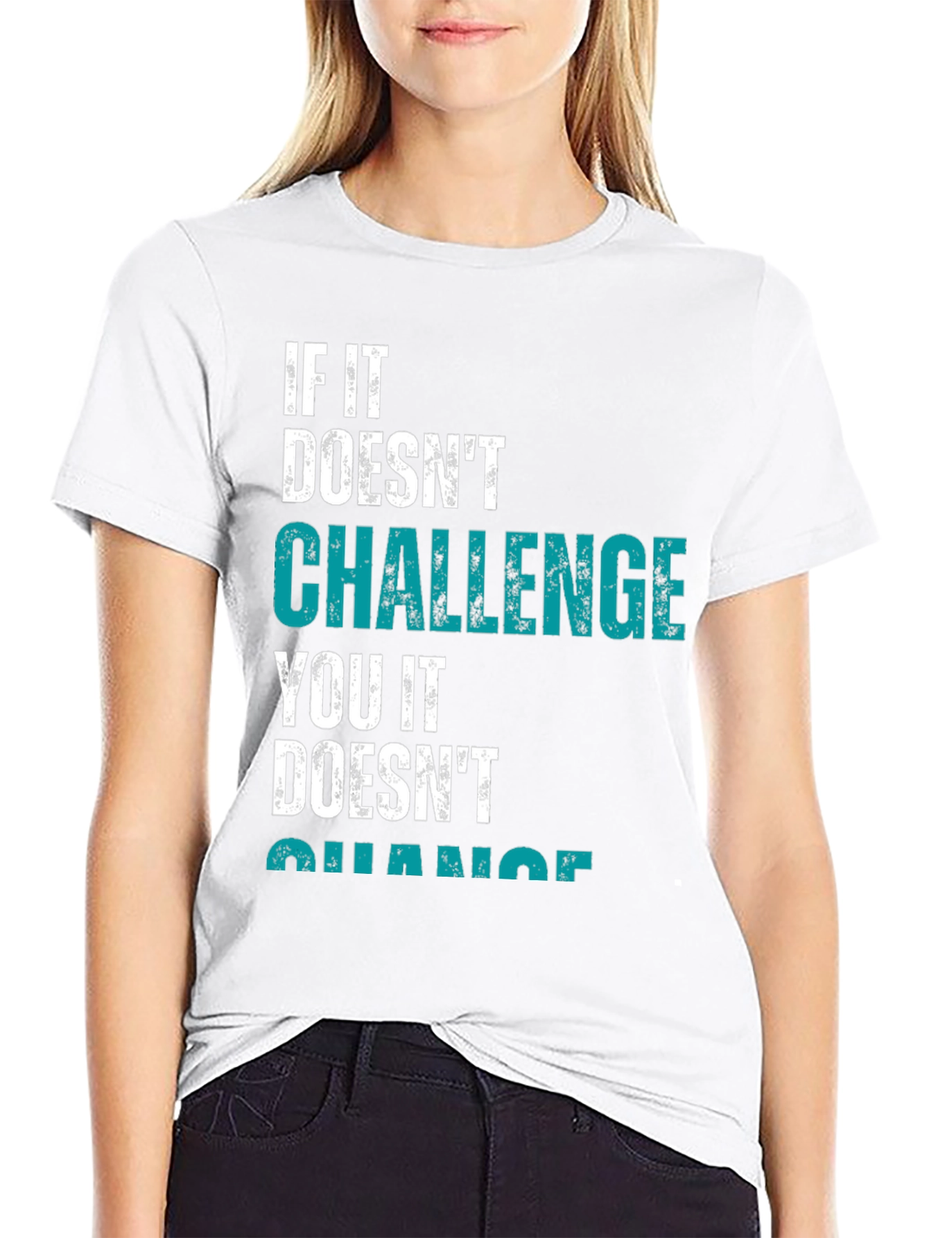 Challenge Yourself Black Graphic Tee