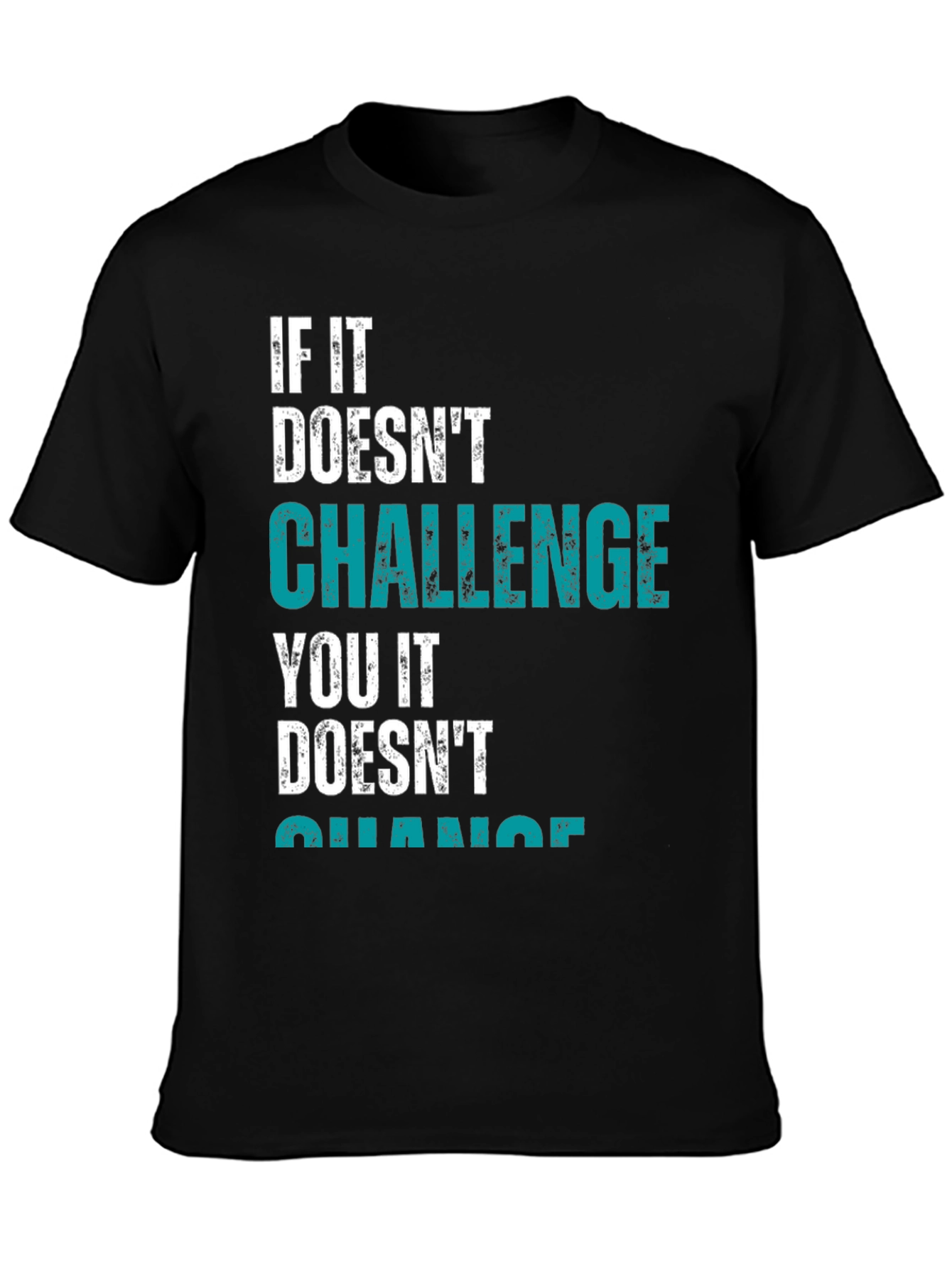 Challenge Yourself Black Graphic Tee