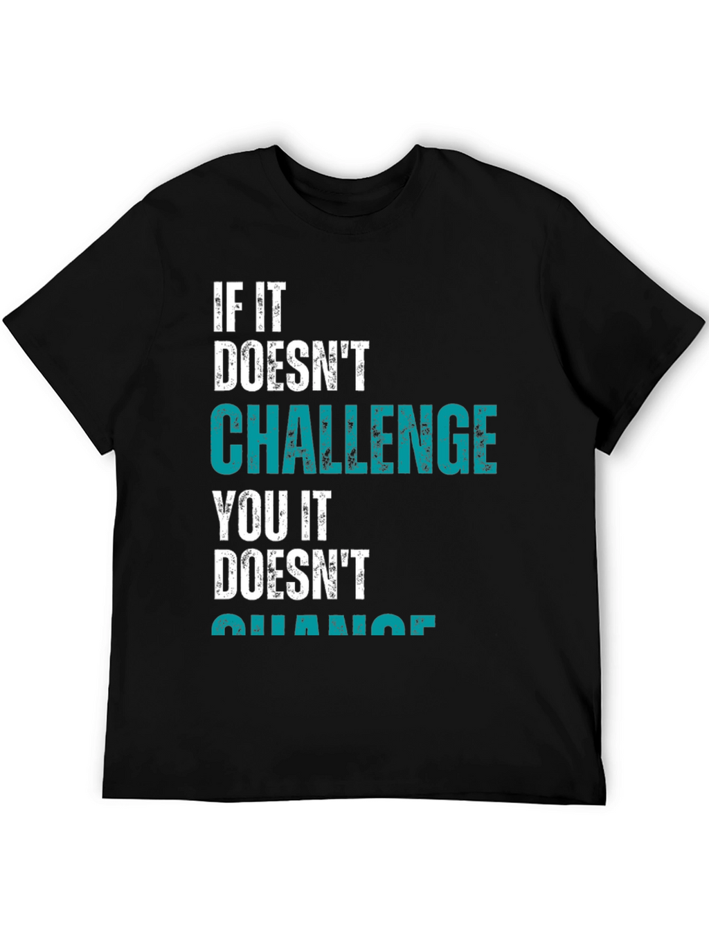 Challenge Yourself Black Graphic Tee