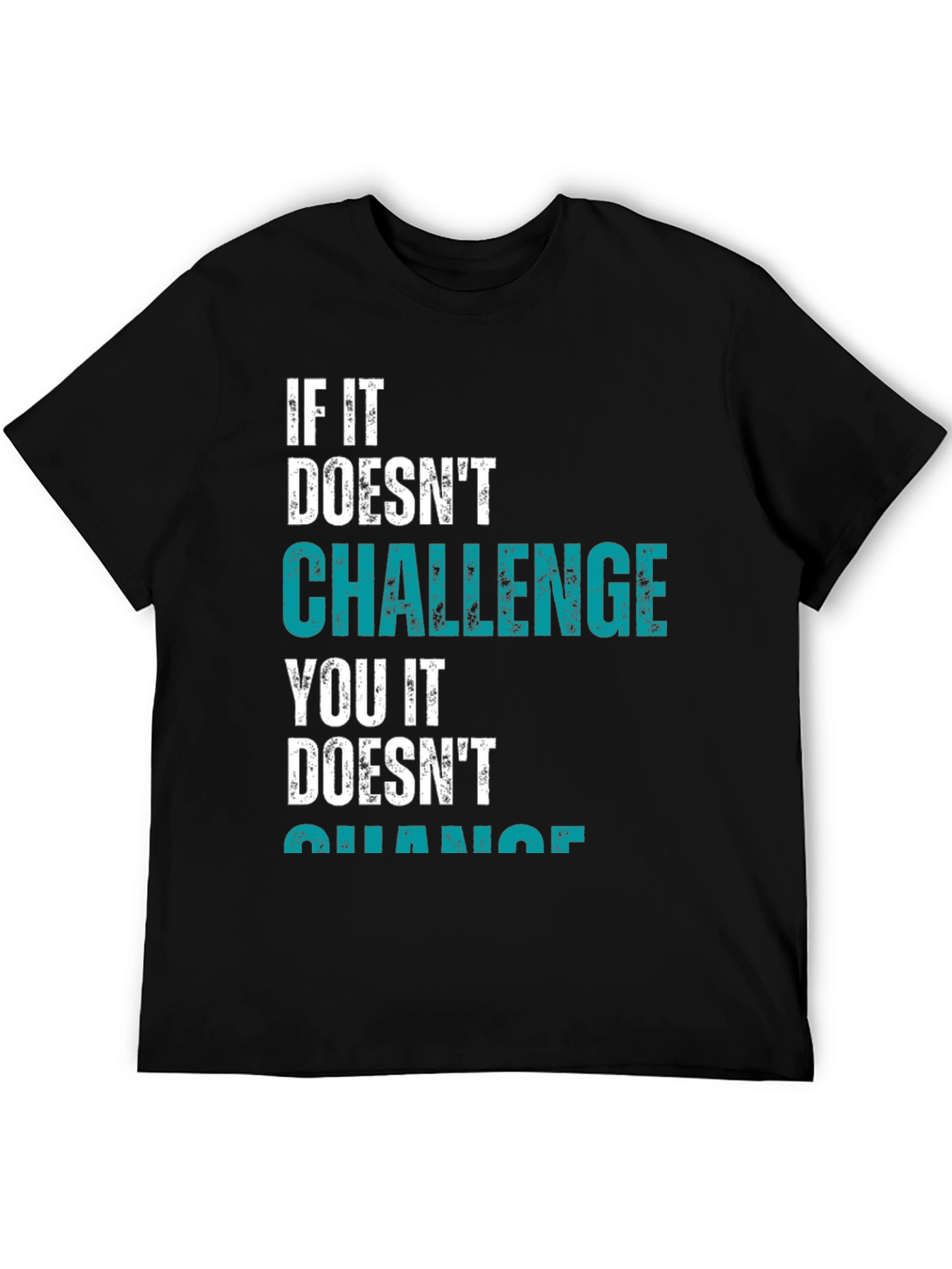 Challenge Yourself Black Graphic Tee