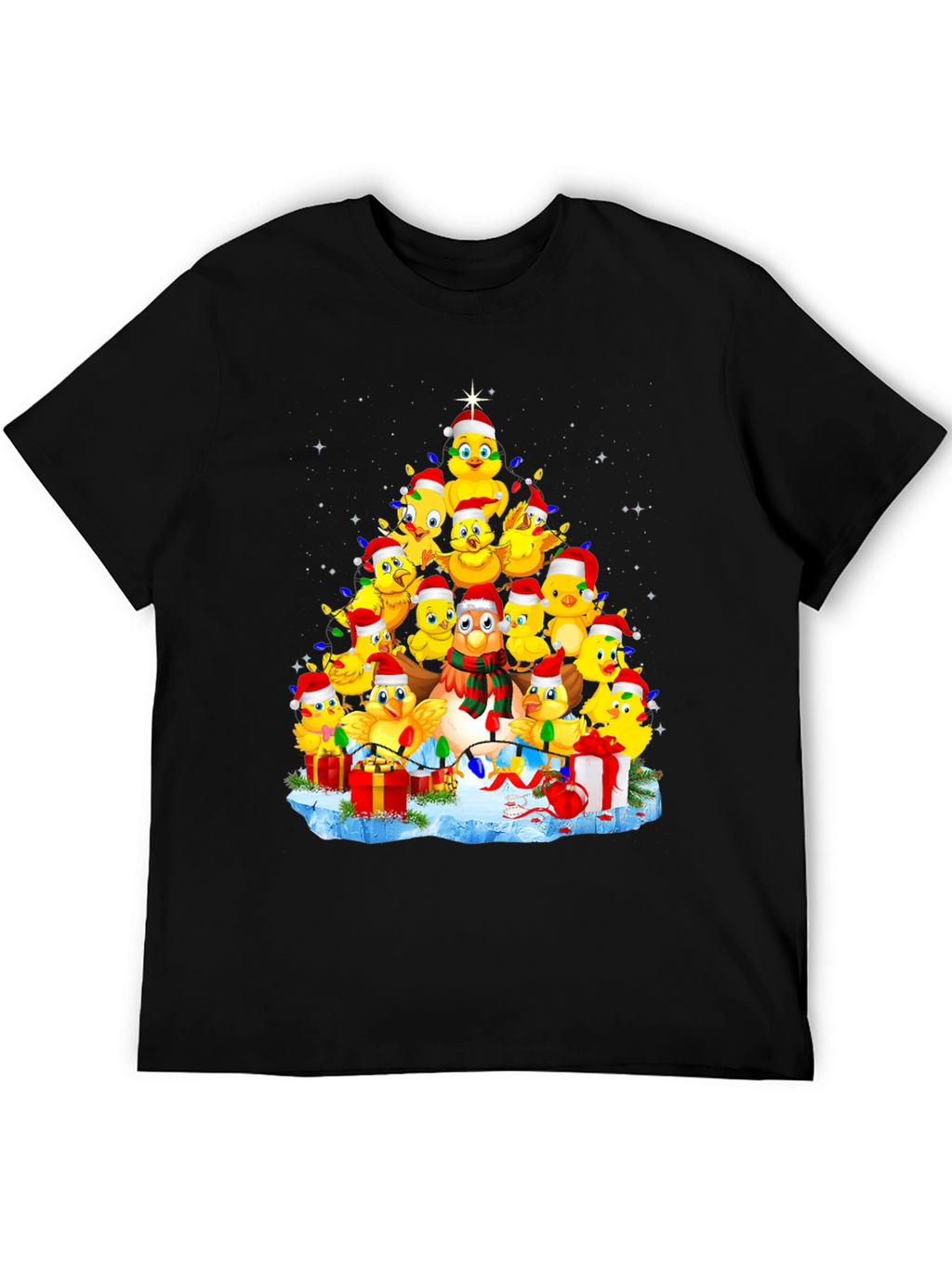 Christmas Chicks Tree Graphic Tee