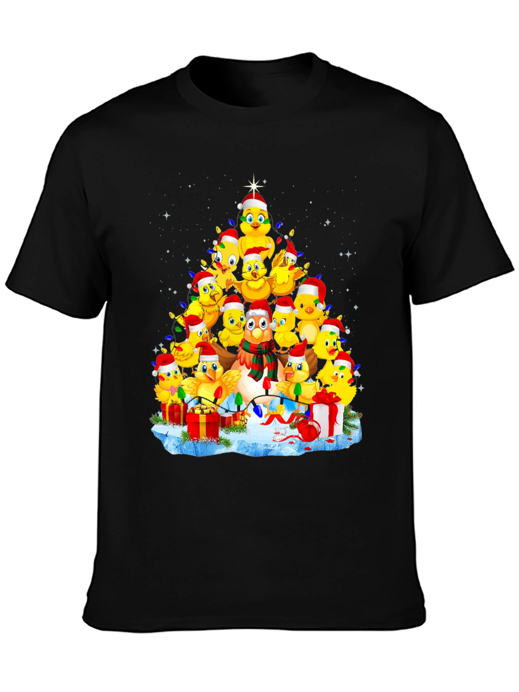 Christmas Chicks Tree Graphic Tee