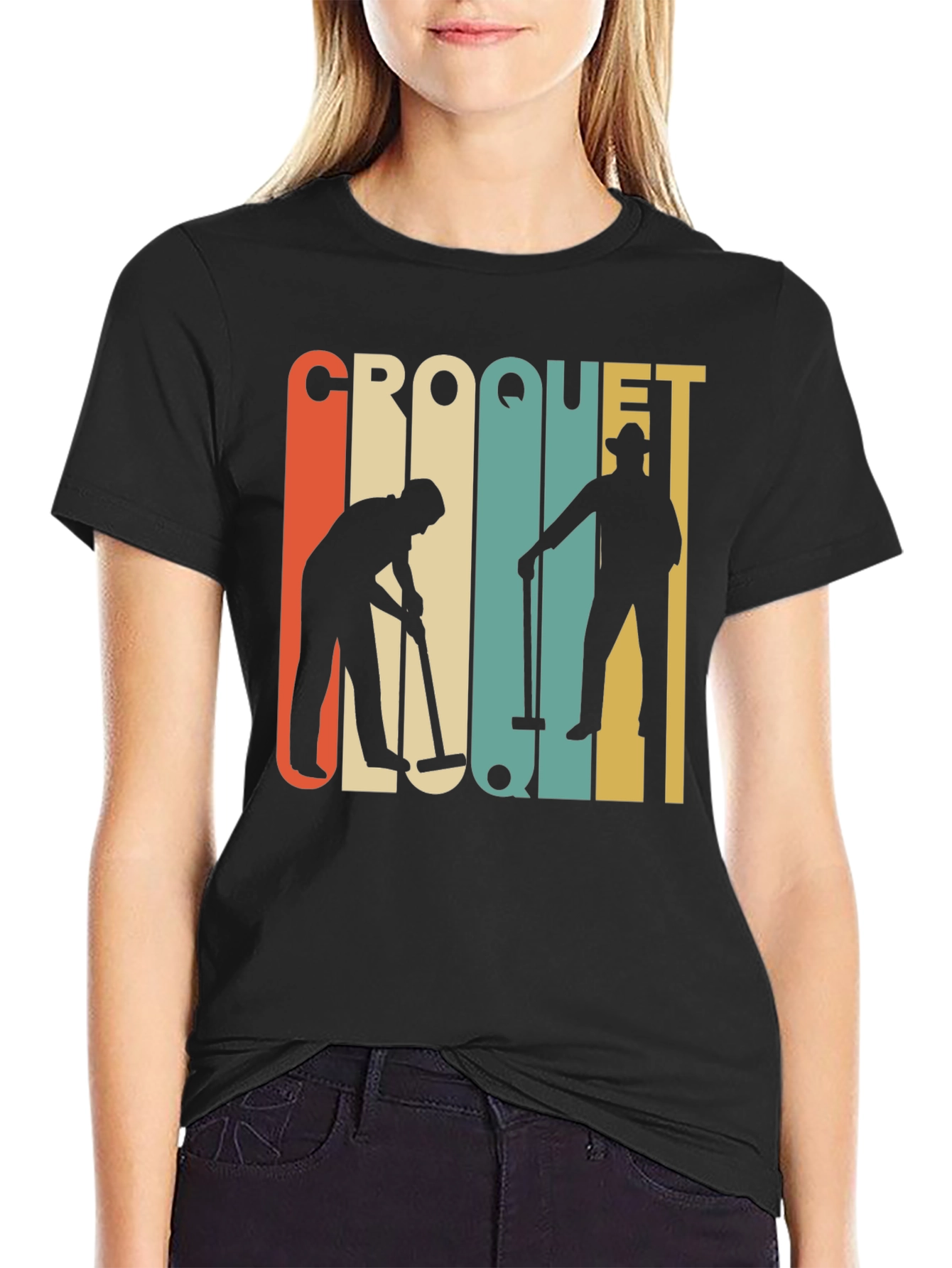 Vintage Croquet Player T-Shirt Retro Style