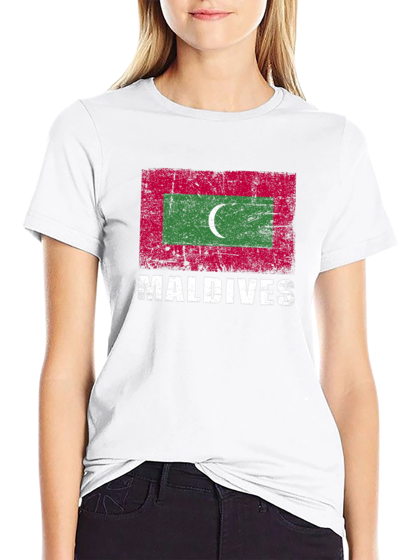 Maldives Flag Graphic T-Shirt