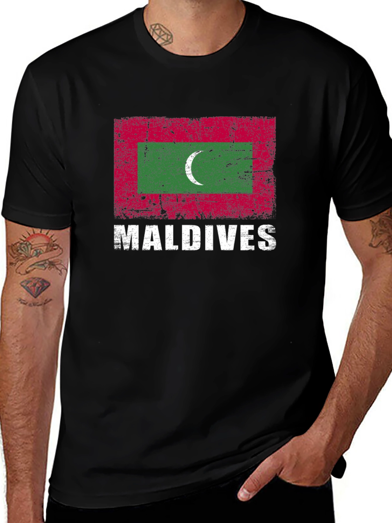 Maldives Flag Graphic T-Shirt