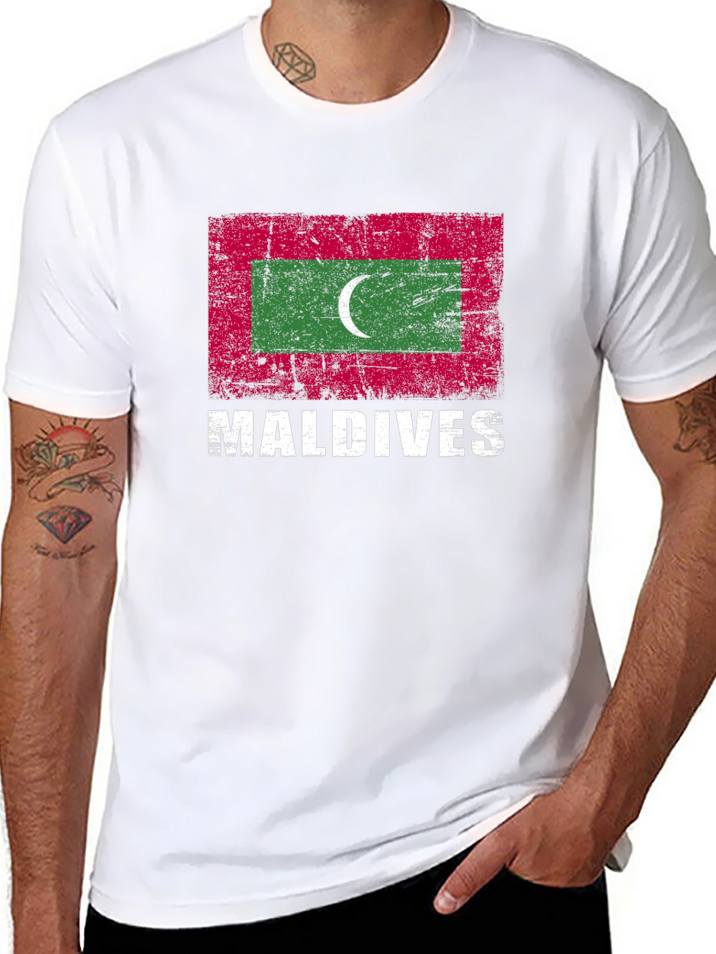 Maldives Flag Graphic T-Shirt