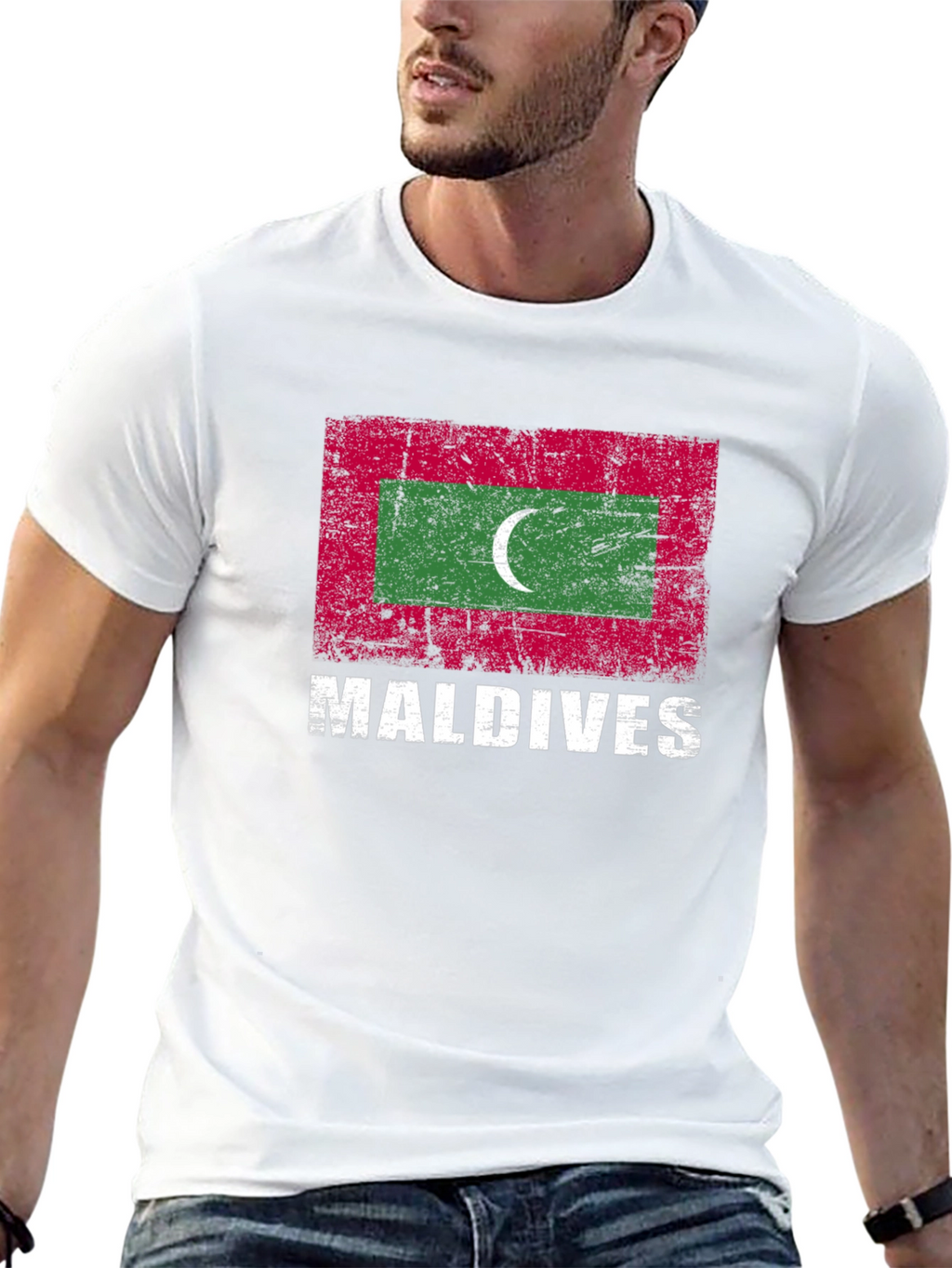 Maldives Flag Graphic T-Shirt
