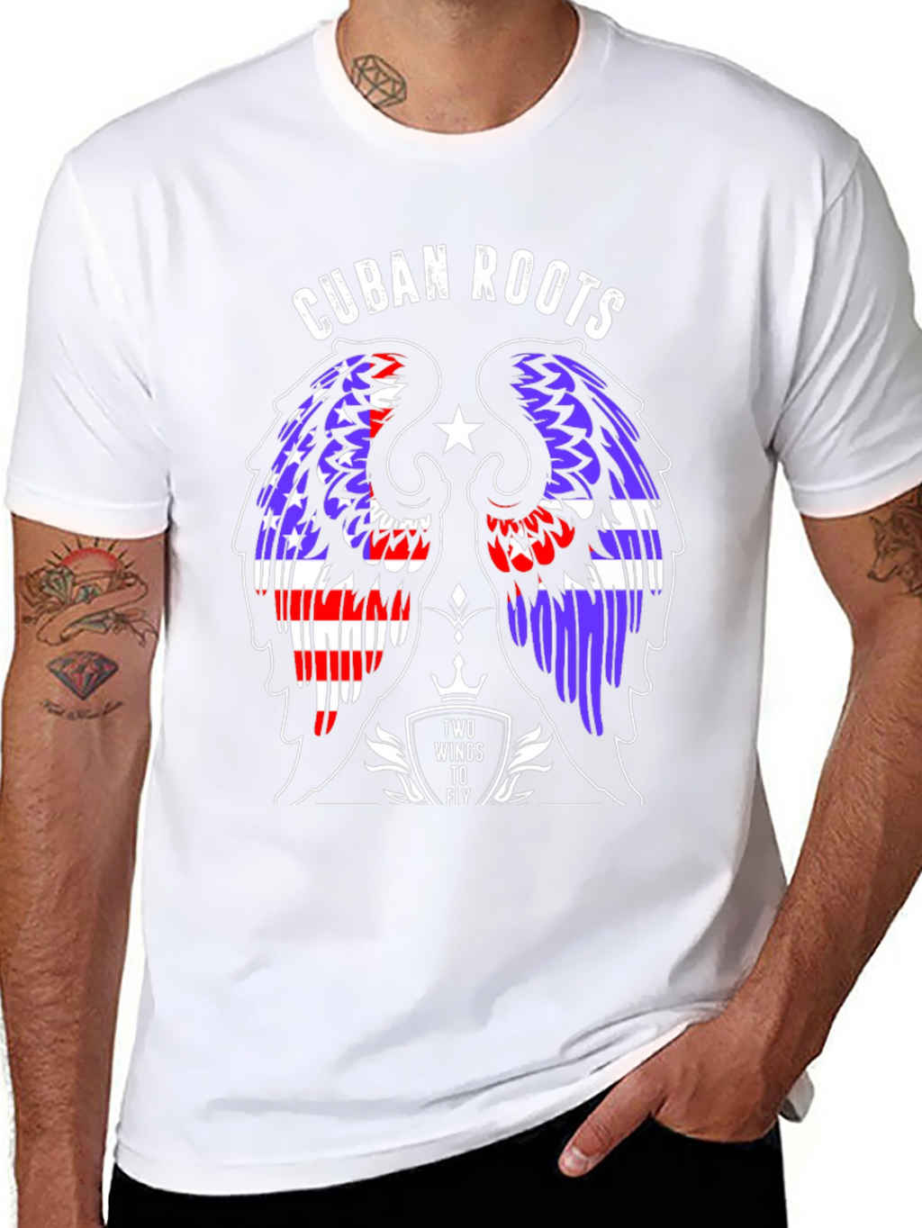 Cuban Roots Wings T-Shirt - Fly High in Style!