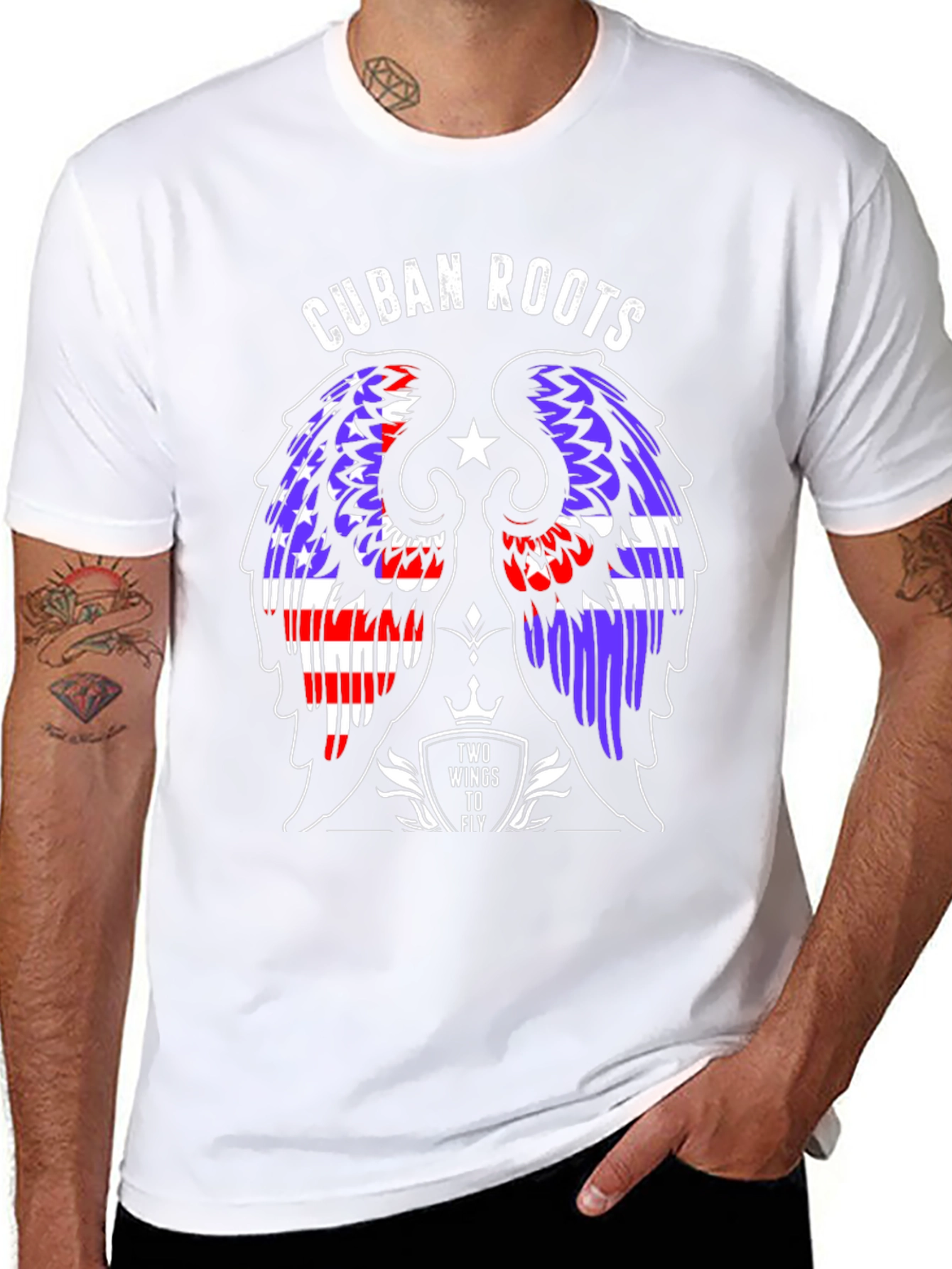 Cuban Roots Wings T-Shirt - Fly High in Style!